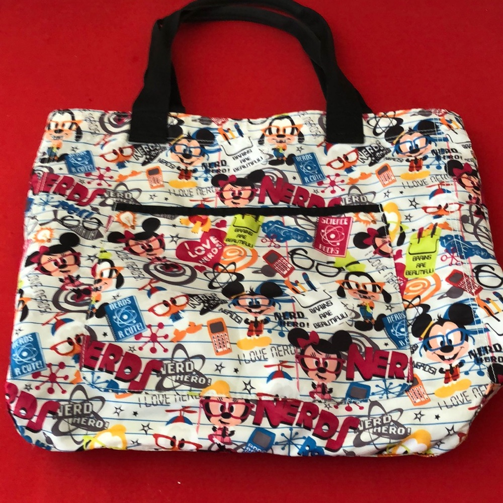 🟡 DISNEY NERDS ROCK TOTE EUC